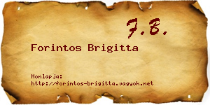 Forintos Brigitta névjegykártya