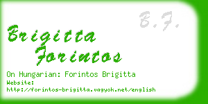 brigitta forintos business card